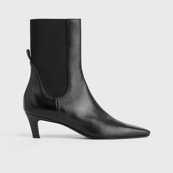 TOTEME mid heel boots, leather - Picture 1 of 6